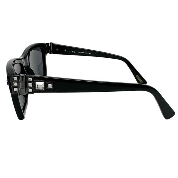 Lanvin Square Jeweled Sunglasses w/ case black SNL 511S - Picture 9 of 10